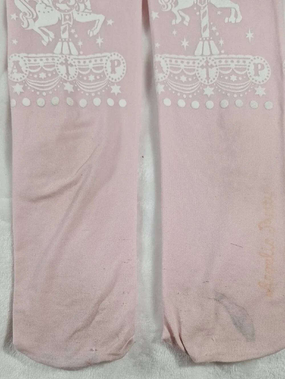 Angelic Pretty Pink Carousel Horse Print Tights | Sweet Lolita Accessory 🎠🎀